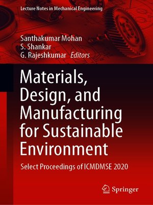 cover image of Materials, Design, and Manufacturing for Sustainable Environment